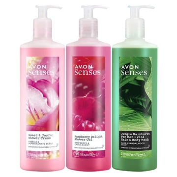 AVON ZESTAW ŻELI POD PRYSZNIC XXL 3 X 720 ML