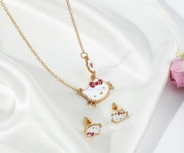 Комплект колье и сережек для девочек Hello Kitty Cat Set