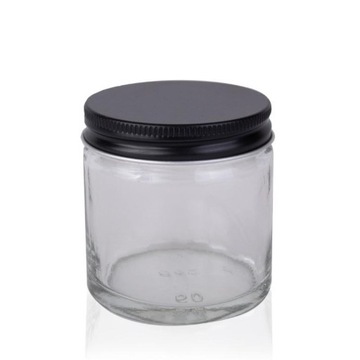 Słoik szklany 60ml bezbarwny z nakrętką ALU x5