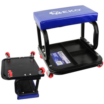 РАБОЧИЙ СТУЛ С ПОЛКОЙ ДЛЯ ИНСТРУМЕНТОВ СИДЕНЬЕ НА КОЛЕСАХ GEKO