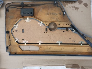 Mercedes W124 серая кожаная обивка дверей