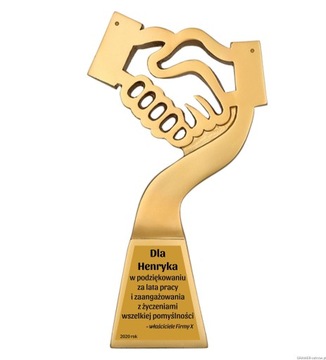 Statuetka odlew ręce DŁONIE podziękowanie 23cmOPIS