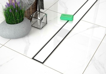 ODPŁYW LINIOWY Sanitline SzkłoBiałe 80cm