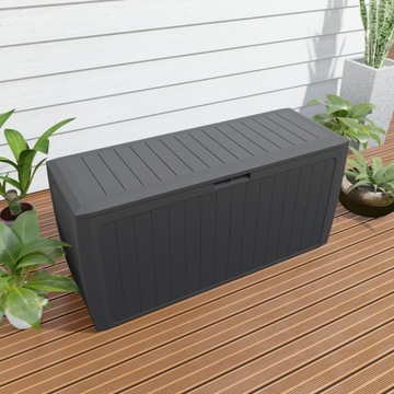 Садовый ящик, багажник, место для подушек, пластик, 290л, антрацит