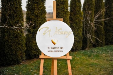 Tablica powitalna wesele dekoracja TAB-3ZS