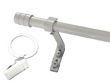 Карниз для штор ОДИНАРНАЯ ЛЯГУШКА, ЧЕРНЫЙ МЕТАЛЛ СОВРЕМЕННЫЙ, 420см