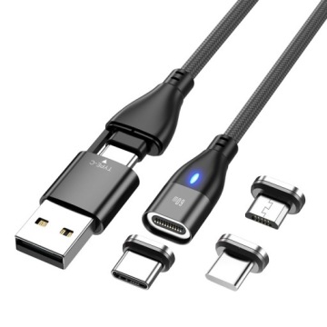 KABEL MAGNETYCZNY 1M SZYBKIE ŁADOWANIE 5A 60 W USB C PD
