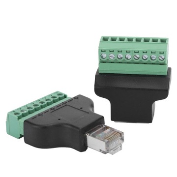 2 шт. RJ45 «мама» и винтовая клемма