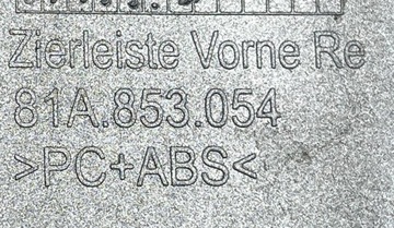 AUDI Q2 81A LIŠTA PRAVÁ NÁRAZNÍKU PŘEDNÍ 81A853054