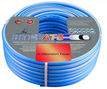 АЛЮМИНИЕВАЯ ТЕЛЕЖКА, 6-СЛОЙНЫЙ, НЕСКРУЧИВАЮЩИЙСЯ САДОВЫЙ ШЛАНГ, 1/2, 30 М, BEST POLSKA