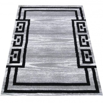 Dywan nowoczesny szaro-czarny tani BCF 80x150