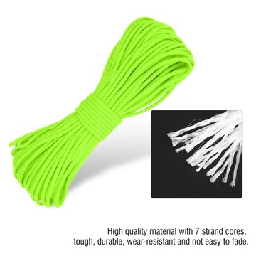 Многофункциональный поводок Paracord 7 со светоотражающим эффектом длиной 31 м.