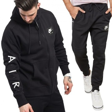 Nike Air dres męski czarny komplet dresowy bawełna bluza i spodnie S