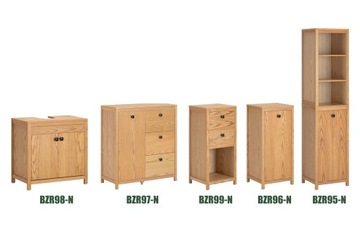 Купить Шкаф под умывальник Ванная под дерево за дверью BZR98-N