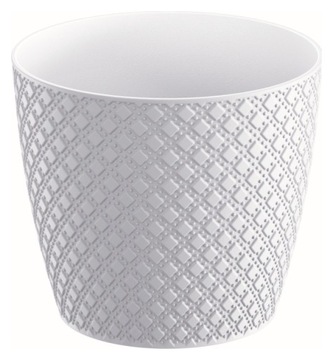 DONICZKA DONICA OSŁONKA ORIENT ozdobna okrągła BIAŁA ŚR 15,7 cm H 13,8 cm