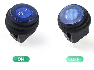 ГЕРМЕТИЧНЫЙ ВЫКЛЮЧАТЕЛЬ 12В 20А СИНИЙ