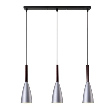 Industrialna lampa wisząca E27 3 sztuki lamp szary