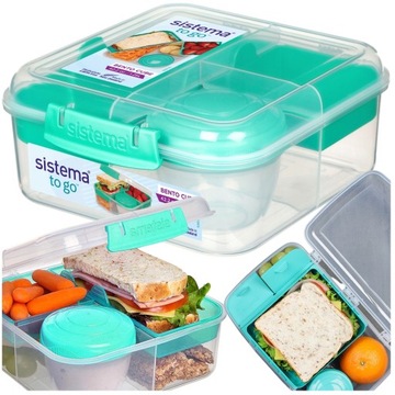SISTEMA LUNCHBOX BENTO BOX КОНТЕЙНЕР 1250 МЛ С ОТДЕЛЕНИЯМИ ДЛЯ СОУСА