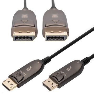DIGITUS Kabel hybrydowy DisplayPort DP 8K 15M AOC