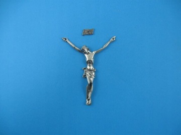 Korpus Pana Jezusa na krzyż metalowy+napis 8,5 cm