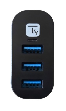 3-портовый концентратор Mini USB 3.0 с поворотным USB-разъемом