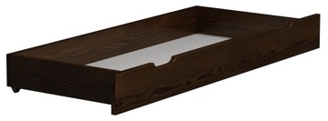 Szuflada pod łóżko sosnowa drewniana 150 cm Orzech