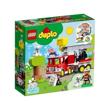 Klocki LEGO Duplo Straż Pożarna Wóz Strażacki Pożar dla dzieci 2+