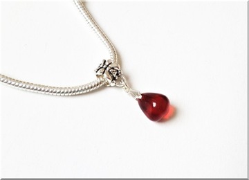 MODUŁOWA ZAWIESZKA CHARMS SZKLANA KROPLA 03