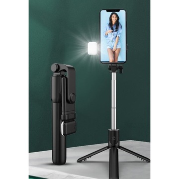 ПАЛКА ДЛЯ СЕЛФИ ДЛЯ ТЕЛЕФОНА ШТАТИВ BLUETOOTH ПУЛЬТ ДИСТАНЦИОННОГО УПРАВЛЕНИЯ 1X СВЕТОДИОДНАЯ ЛАМПА