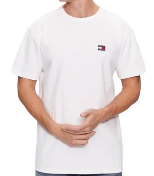 Tommy Jeans T-shirt męski biały Classic Xs Badge DM0DM17870 Regular XXL