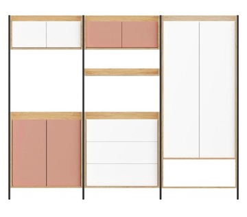 MOBIUS PINK WARDROBE 2D Модульная мебель для комнаты