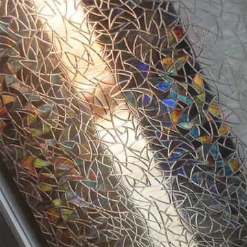 Самоклеящаяся наклейка на окно Окно 3D с эффектом радуги 45x100 см