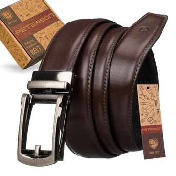 PETERSON elegancki pasek męski automat + pudełko