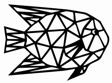 RYBKA GEOMETRYCZNA dekoracja ścienna obraz 30cm