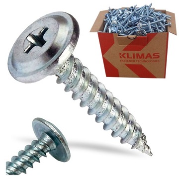 WKRĘTY PODKŁADKOWE SAMOGWINTUJĄCE 4,2x16mm METAL DREWNO 1000szt OCYNK KLIMA