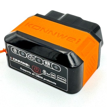 Interfejs Konnwei KW906 Pomarańczowy ELM327 OBD2 Bluetooth 5.0 ANDROID iOS
