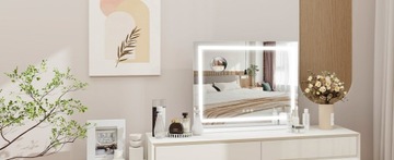 Мерцающее светодиодное зеркало для макияжа 58x45 см в голливудском стиле ELECWISH