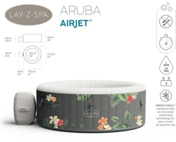 Бассейн с гидромассажем в саду Aruba Bestway 60061