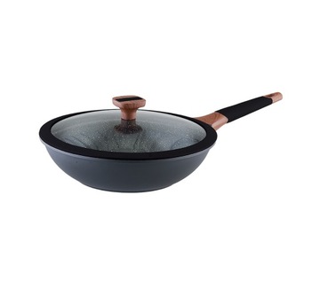 Patelnia wok z pokrywką VINZER GREBLON 28 cm 50505
