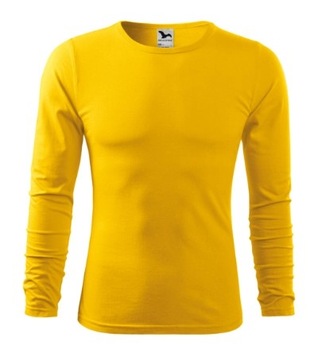 SLIM FIT koszulka z długim rękawem MALFINI żół M