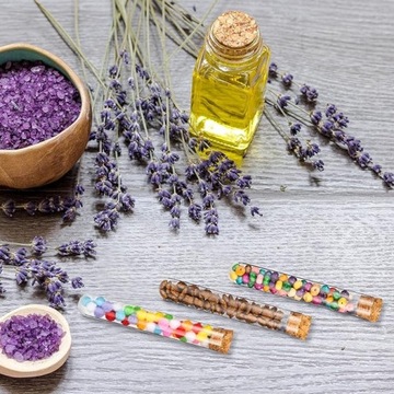 Пластиковые флаконы, пробирки своими руками 12 х 75 мм, с натуральной пробкой - 45 шт.