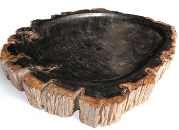 ТАРЕЛКА Окаменевшая деревянная 39x31см