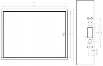 КОРПУС МЕТАЛЛИЧЕСКИЙ ШКАФ ТПР-5 стальной лист 52х40
