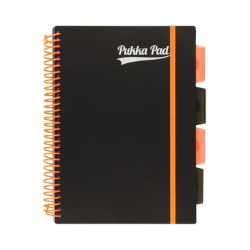 Kołozeszyt PUKKA PAD NEON BLACK B5 pomarańczowy