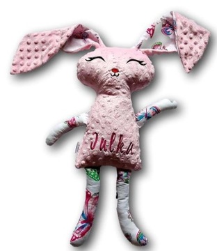 Maskotka królik bunny z imieniem WIELKANOC upominek OD ZAJĄCZKA NA zajączek