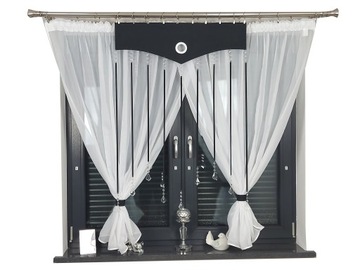 PANEL OZDOBNY AŻUROWY OZDOBA 120x115 GIRLANDA KRYSZTAŁKI SZKLANE GLAMOUR