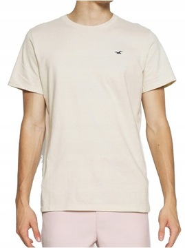 Hollister Beżowy Klasyczny T-shirt Męski S