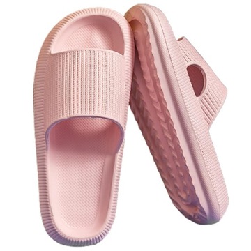 KLAPKI DAMSKIE PIANKOWE NA PLAŻĘ BASEN LEKKIE BUTY NA LATO KAPCIE PO DOMU