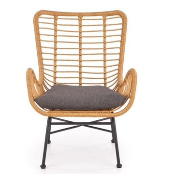 Стул сада террасы для балкона Rattan Garden Metal Boho Ikaro