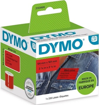 DYMO 2133399 ETYKIETA 54X101MM 220SZT. CZERWONA